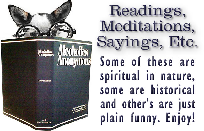 Alcoholics Anonymous Spiritual Sayings Meditations Readings