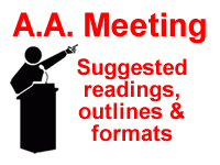 alcoholics anonymous meeting guidelines readings format